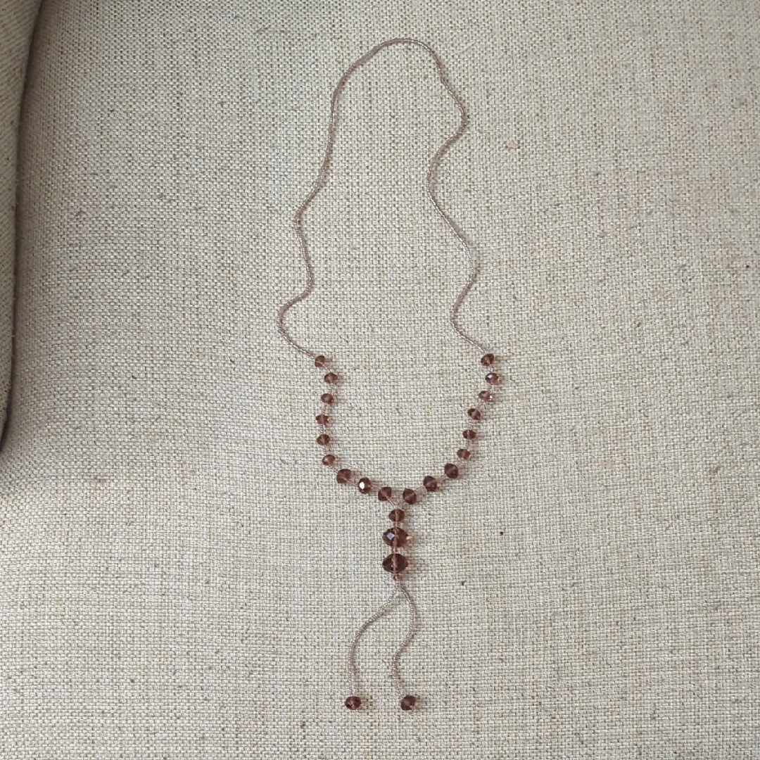 Chic Rose Long Austrian Beaded Necklace 27$